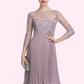 Leila A-Line Sweetheart Knee-Length Chiffon Mother of the Bride Dress With Pleated DL126P0014823