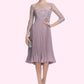 Leila A-Line Sweetheart Knee-Length Chiffon Mother of the Bride Dress With Pleated DL126P0014823