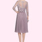 Leila A-Line Sweetheart Knee-Length Chiffon Mother of the Bride Dress With Pleated DL126P0014823