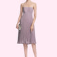 Leila A-Line Sweetheart Knee-Length Chiffon Mother of the Bride Dress With Pleated DL126P0014823