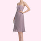 Leila A-Line Sweetheart Knee-Length Chiffon Mother of the Bride Dress With Pleated DL126P0014823