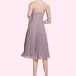 Leila A-Line Sweetheart Knee-Length Chiffon Mother of the Bride Dress With Pleated DL126P0014823