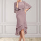 Cora Sheath/Column Scoop Neck Asymmetrical Chiffon Mother of the Bride Dress With Ruffle Lace Sequins DL126P0014826