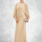 Rita A-Line Scoop Neck Floor-Length Chiffon Mother of the Bride Dress With Ruffle Beading Sequins DL126P0014827