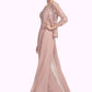 Claire Jumpsuit/Pantsuit Square Neckline Floor-Length Chiffon Lace Mother of the Bride Dress DL126P0014828