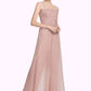 Claire Jumpsuit/Pantsuit Square Neckline Floor-Length Chiffon Lace Mother of the Bride Dress DL126P0014828