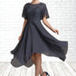 Lea A-Line Scoop Neck Tea-Length Chiffon Lace Mother of the Bride Dress With Sequins DL126P0014830