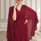 Naomi A-Line V-neck Floor-Length Chiffon Mother of the Bride Dress With Ruffle Beading Sequins DL126P0014833