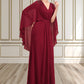 Naomi A-Line V-neck Floor-Length Chiffon Mother of the Bride Dress With Ruffle Beading Sequins DL126P0014833