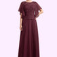 Elyse A-Line Scoop Neck Floor-Length Chiffon Lace Mother of the Bride Dress With Sequins DL126P0014834