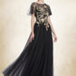 Kassidy A-Line/Princess Scoop Neck Floor-Length Tulle Mother of the Bride Dress With Lace DL126P0014841