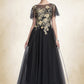 Kassidy A-Line/Princess Scoop Neck Floor-Length Tulle Mother of the Bride Dress With Lace DL126P0014841