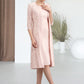 Mariyah Sheath/Column Scoop Neck Knee-Length Lace Stretch Crepe Mother of the Bride Dress DL126P0014843