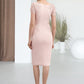 Mariyah Sheath/Column Scoop Neck Knee-Length Lace Stretch Crepe Mother of the Bride Dress DL126P0014843