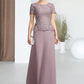 Marcie A-Line Scoop Neck Floor-Length Chiffon Lace Mother of the Bride Dress DL126P0014846