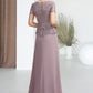 Marcie A-Line Scoop Neck Floor-Length Chiffon Lace Mother of the Bride Dress DL126P0014846