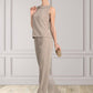 Lauretta A-Line/Princess Scoop Neck Floor-Length Chiffon Mother of the Bride Two-piece outfit With Lace DL126P0014848