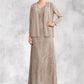 Ivy A-Line V-neck Ankle-Length Chiffon Lace Mother of the Bride Dress DL126P0014851