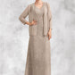 Ivy A-Line V-neck Ankle-Length Chiffon Lace Mother of the Bride Dress DL126P0014851