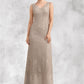 Ivy A-Line V-neck Ankle-Length Chiffon Lace Mother of the Bride Dress DL126P0014851