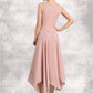 Kamila A-Line V-neck Ankle-Length Chiffon Mother of the Bride Dress With Appliques Lace Sequins DL126P0014855