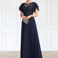 Sadie A-Line Scoop Neck Floor-Length Chiffon Lace Mother of the Bride Dress With Sequins DL126P0014857