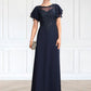 Sadie A-Line Scoop Neck Floor-Length Chiffon Lace Mother of the Bride Dress With Sequins DL126P0014857