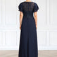 Sadie A-Line Scoop Neck Floor-Length Chiffon Lace Mother of the Bride Dress With Sequins DL126P0014857