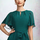 Kelsey A-Line Scoop Neck Asymmetrical Chiffon Mother of the Bride Dress With Ruffle Bow(s) DL126P0014859