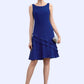 Makenzie A-Line Scoop Neck Knee-Length Chiffon Mother of the Bride Dress With Cascading Ruffles DL126P0014884