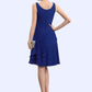 Makenzie A-Line Scoop Neck Knee-Length Chiffon Mother of the Bride Dress With Cascading Ruffles DL126P0014884