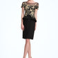 Scarlett Sheath/Column Scoop Neck Knee-Length Chiffon Mother of the Bride Dress With Lace Cascading Ruffles DL126P0014887