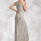 Pamela A-Line Square Neckline Floor-Length Lace Mother of the Bride Dress DL126P0014889