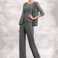 Victoria Jumpsuit/Pantsuit Scoop Neck Ankle-Length Chiffon Mother of the Bride Dress DL126P0014890