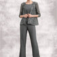 Victoria Jumpsuit/Pantsuit Scoop Neck Ankle-Length Chiffon Mother of the Bride Dress DL126P0014890