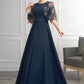 Madisyn A-Line Scoop Neck Ankle-Length Chiffon Lace Mother of the Bride Dress With Beading Sequins DL126P0014892