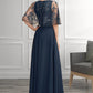 Madisyn A-Line Scoop Neck Ankle-Length Chiffon Lace Mother of the Bride Dress With Beading Sequins DL126P0014892