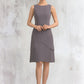 Jamya A-Line Scoop Neck Knee-Length Chiffon Mother of the Bride Dress With Sequins DL126P0014894