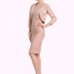 Janiah Sheath/Column Scoop Neck Knee-Length Chiffon Lace Mother of the Bride Dress With Beading Sequins DL126P0014896