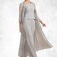 Jaylee Jumpsuit/Pantsuit Square Neckline Floor-Length Chiffon Mother of the Bride Dress DL126P0014900