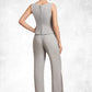 Jaylee Jumpsuit/Pantsuit Square Neckline Floor-Length Chiffon Mother of the Bride Dress DL126P0014900