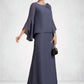 Skyla A-Line Scoop Neck Ankle-Length Chiffon Mother of the Bride Dress With Flower(s) DL126P0014908