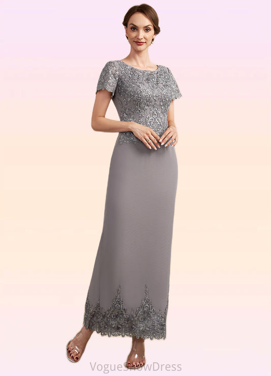 Ainsley Sheath/Column Scoop Neck Ankle-Length Chiffon Lace Mother of the Bride Dress With Sequins DL126P0014922