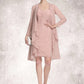 Audrey Sheath/Column Sweetheart Knee-Length Chiffon Mother of the Bride Dress With Ruffle Lace DL126P0014929