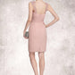 Audrey Sheath/Column Sweetheart Knee-Length Chiffon Mother of the Bride Dress With Ruffle Lace DL126P0014929