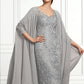 Ireland Sheath/Column V-neck Knee-Length Lace Mother of the Bride Dress DL126P0014931