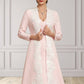 Stella Sheath/Column V-neck Knee-Length Stretch Crepe Mother of the Bride Dress DL126P0014933