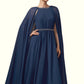 Hazel A-Line Scoop Neck Tea-Length Chiffon Mother of the Bride Dress With Beading DL126P0014934