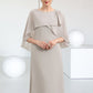 Lainey A-Line Scoop Neck Knee-Length Chiffon Mother of the Bride Dress DL126P0014935