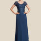 Harmony A-Line V-neck Floor-Length Chiffon Lace Mother of the Bride Dress With Sequins DL126P0014938